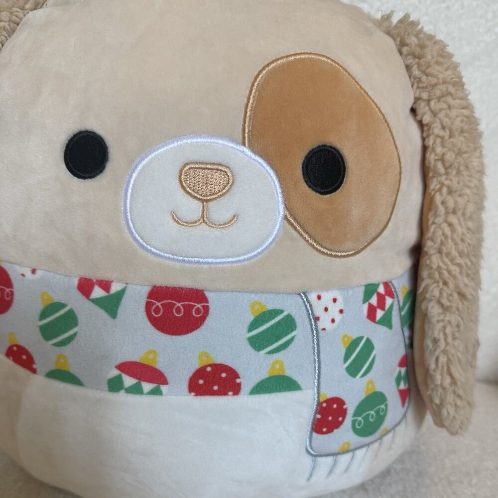 Squishmallow 11” Harris Holiday Dog Christmas Scarf Puppy Soft Plushie Toy - Picture 2 of 5